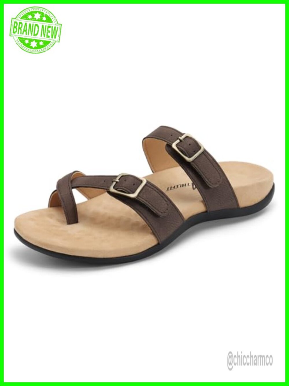 Women's Orthopedic Arch Support Sandals Adjustable Slip On Flat Thong Flip